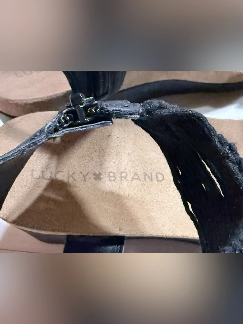 🔥 Lucky Brand Black Kierlo Boho Sandals size 9